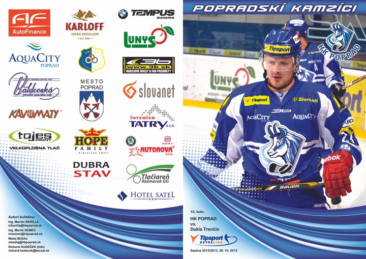 Bulletin Popradskí kamzíci - HK Dukla Trenčín